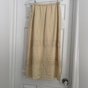 Linen Cream Skirt
